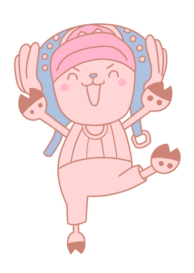 Photo of Chopper cheerinng